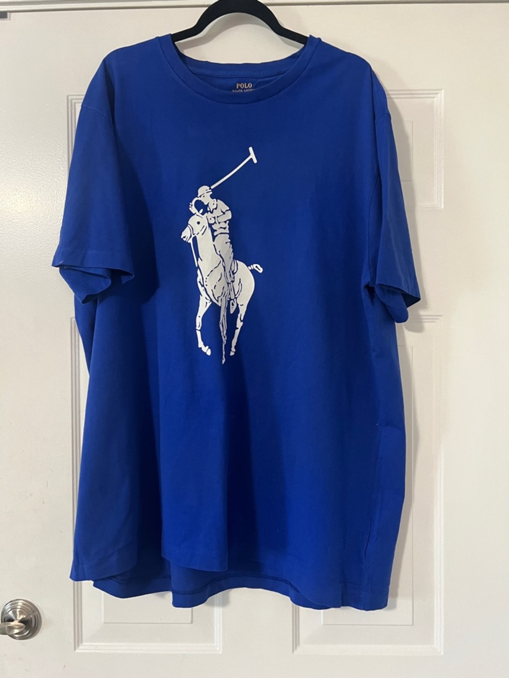 Polo by Ralph Lauren Royal Blue Tee with White Polo Player Graphic